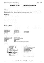 Bedienungs- anleitung - Komerci oHG