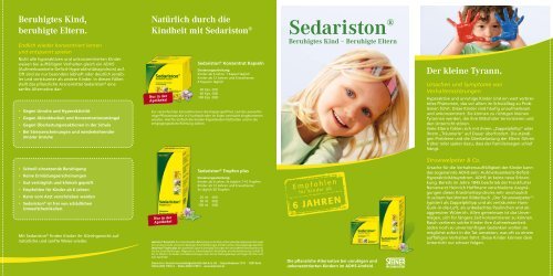 Sedariston® Beruhigtes Kind – Beruhigte Eltern - Imedo