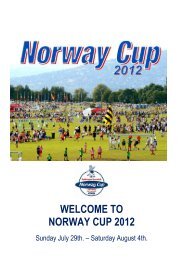 WELCOME TO NORWAY CUP 2012