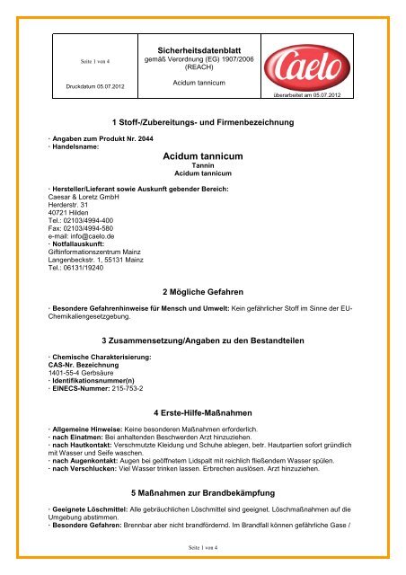 SDB - Caesar & Loretz GmbH