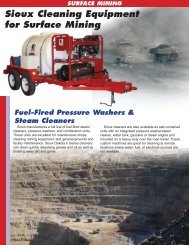 Surface Mining Application Flyer - Sioux Steam Cleaner Corporation