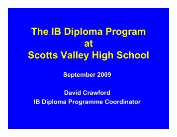 IB CAS Review - Scotts Valley Unified Schools