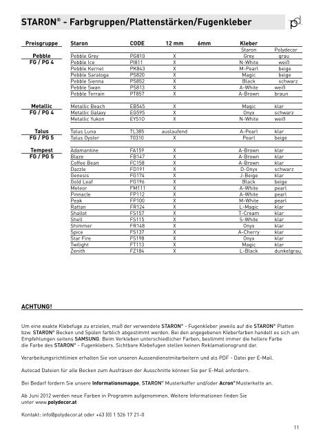 01 Staron Preisliste 2012.pdf - Tschabrun