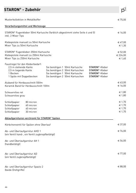 01 Staron Preisliste 2012.pdf - Tschabrun