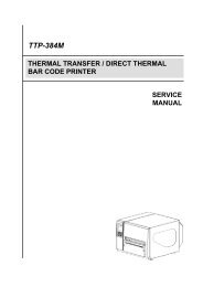 TTP-384M Bar Code Printer Service Manual - TSC