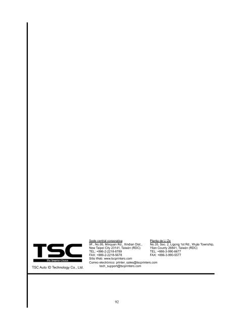 MANUAL DEL USUARIO TTP-2410M Pro/346M Pro/644M Pro ... - TSC