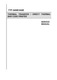 TTP-246M/344M Bar Code Printer Service Manual - TSC