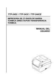 MANUAL DEL USUARIO TTP-245C / TTP-343C / TTP-244CE - TSC