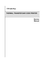 TTP-244 Plus Bar Code Printer Service Manual - TSC