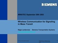 Wireless Communication for Signalling in Mass Transit - Tsd.org