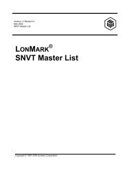 LONMARKÂ® SNVT Master List - Tsd.org