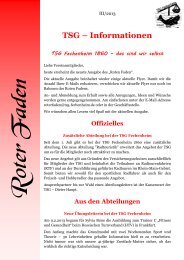 Die aktuelle Ausgabe vom 31.August 2013 - TSG Fechenheim