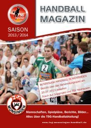 Magazin - TSG Münsingen Handball