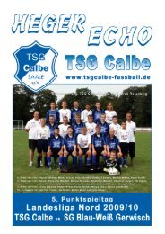 TSG - Gerwisch - TSG Calbe/Saale
