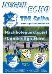 www.tsgcalbe-fussball.de 1 - TSG Calbe/Saale