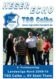 TSG - Thale - TSG Calbe/Saale