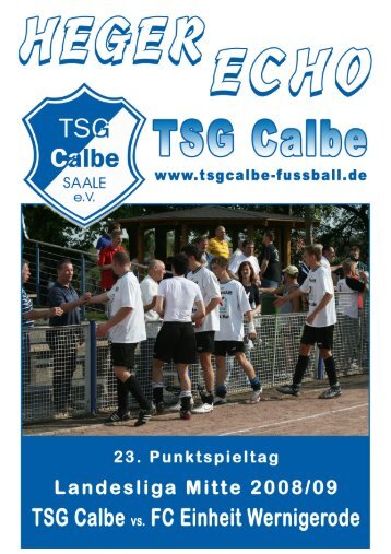 Einheit Wernigerode - TSG Calbe/Saale