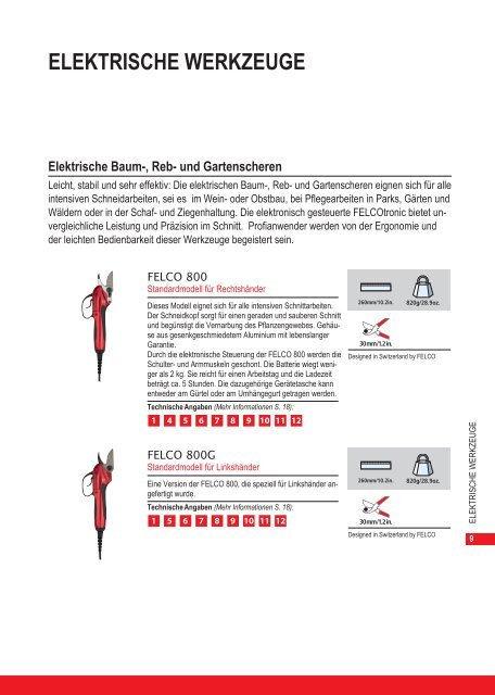 FELCO since 1945 Kraft unterstützt