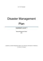 Disaster Management Plan - City of Tshwane Metropolitan ...