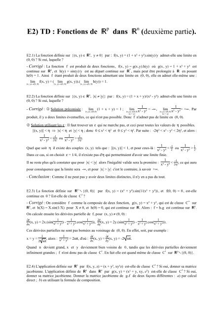 E2_TD_Fonctions de Rp dans Rn_corrigÃ© - Classe PrÃ©paratoire aux ...