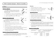 TD10 : SystÃ¨mes Optiques â Miroirs et Lentilles