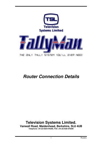 14 Router Connection Details.pdf - TSL