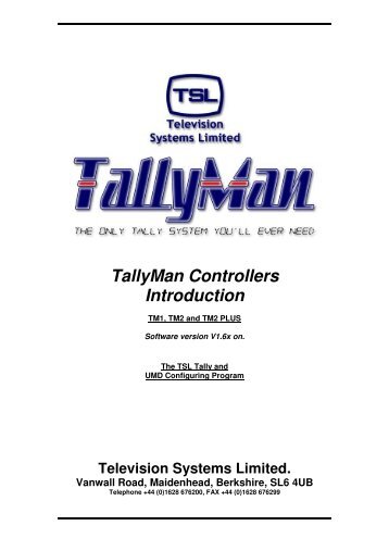 01 tallyman controllers introduction - TSL
