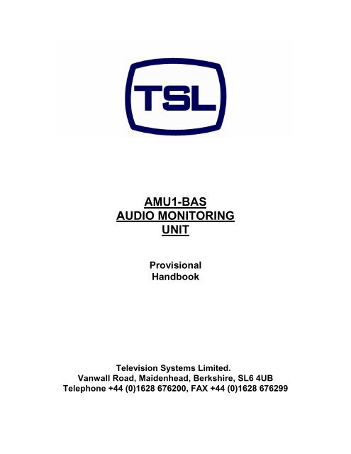 AMU1-BAS AUDIO MONITORING UNIT - TSL