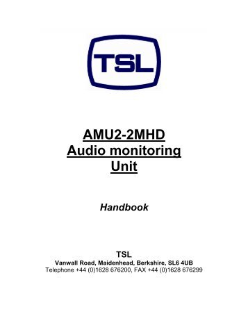 AMU2-2MHD Audio monitoring Unit - TSL