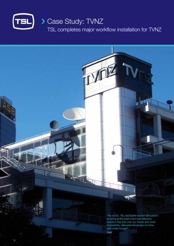 Case Study: TVNZ - TSL