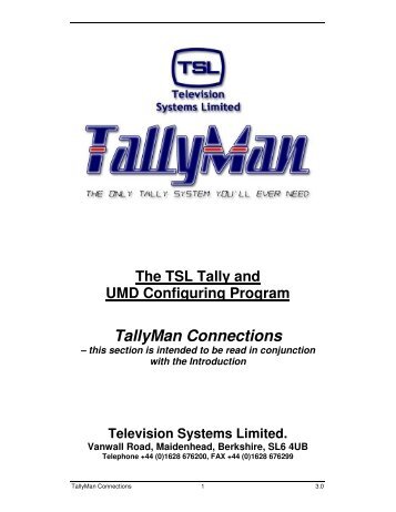 12 TallyMan Connections.pdf - TSL