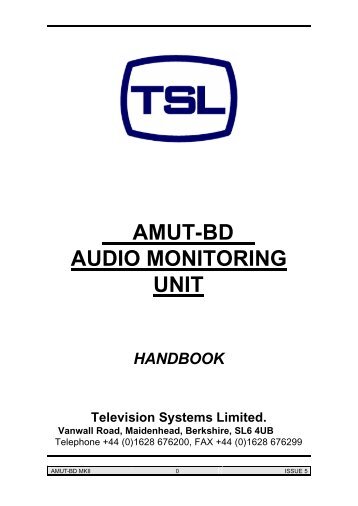 AMUT-BD AUDIO MONITORING UNIT - TSL