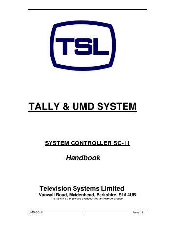 TALLY & UMD SYSTEM - TSL