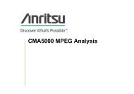 CMA5000 MPEG Analysis