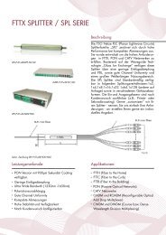 FTTX SpliTTer / Spl Serie - Tele SÃ¼dost Netze GmbH