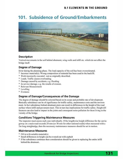 Handbook for Bridge Inspections - TSP2