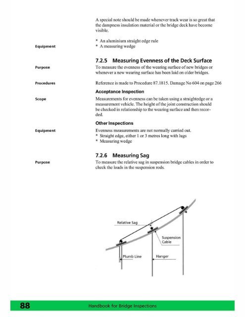 Handbook for Bridge Inspections - TSP2