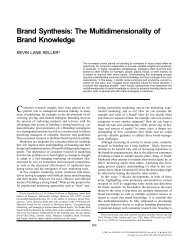 Brand Synthesis: The Multidimensionality of Brand Knowledge