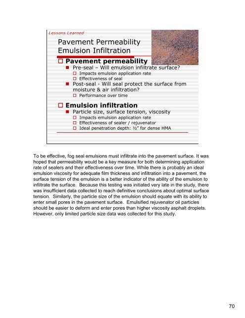 Spray Applied Polymer Surface Seals - TSP2