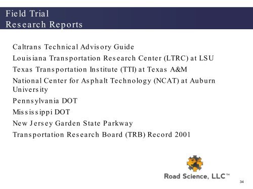 Road Science Presentation Template - TSP2