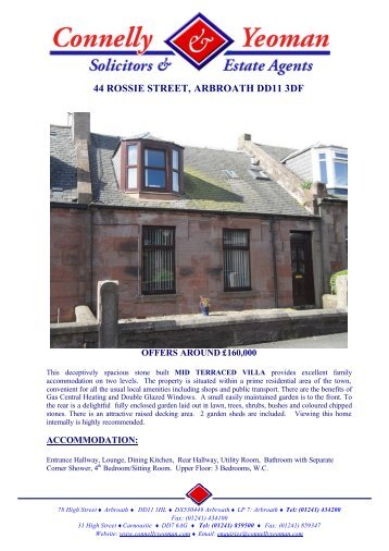 44 ROSSIE STREET, ARBROATH DD11 3DF - TSPC