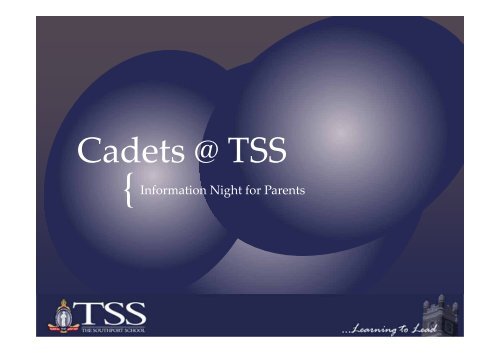 Cadets @ TSS