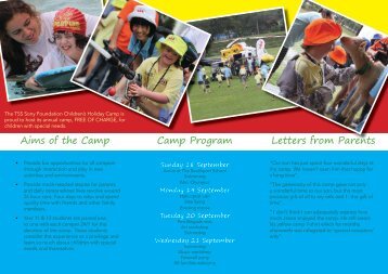 Sony Camp Brochure - The Southport School