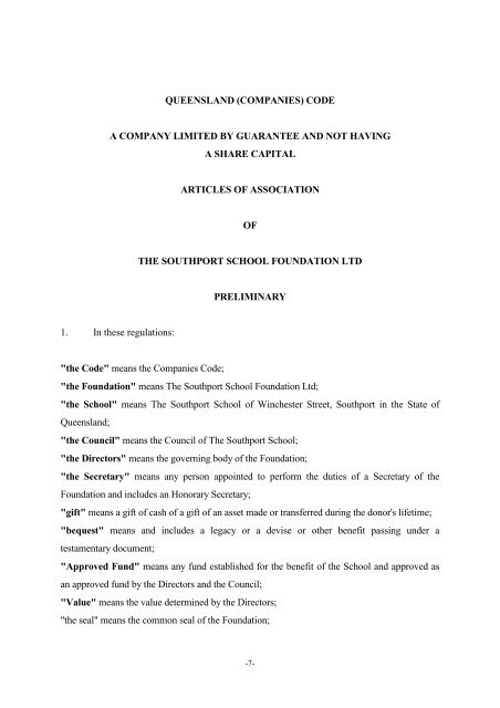 DATED 2010 MEMORANDUM AND ARTICLES OF ASSOCIATION ...