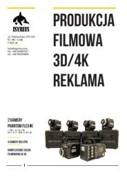 Isyrius Oferta Koprodukcja Phantom Flex4K Red Epic Angenieux Cooke