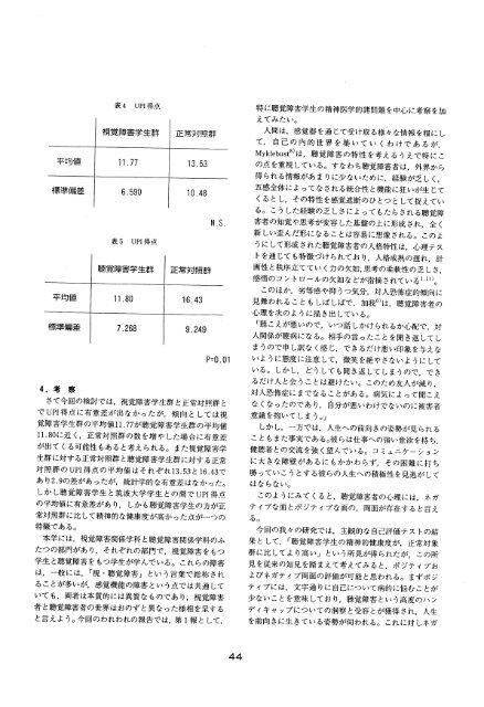 視・聴覚障害学生の心の健康について（１） - 筑波技術大学