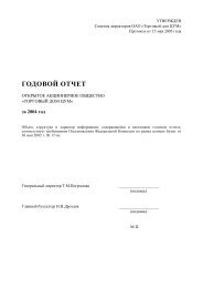 Годовой отчет ОАО ТД 