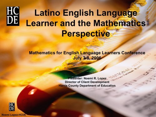 Latino English Language Learner and the Mathematics Perspective