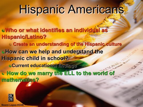 Latino English Language Learner and the Mathematics Perspective