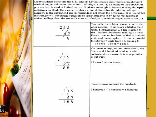 Latino English Language Learner and the Mathematics Perspective